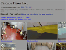 Tablet Screenshot of cascadefloors.com